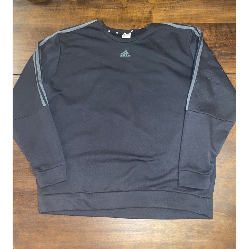 Adidas Center Logo Mens Black Training Sweatshirt - Size 2XL